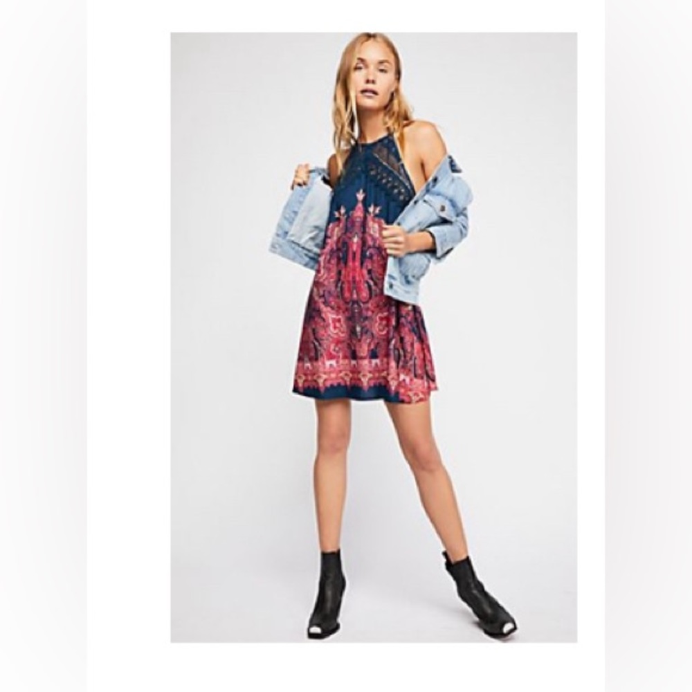 Free People Lace Detail Swing Dress